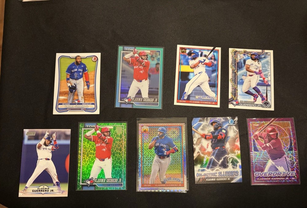 Topps Vladimir Guerrero Jr Toronto Blue Jays 9 Card Lot 2025 Bowman Chrome