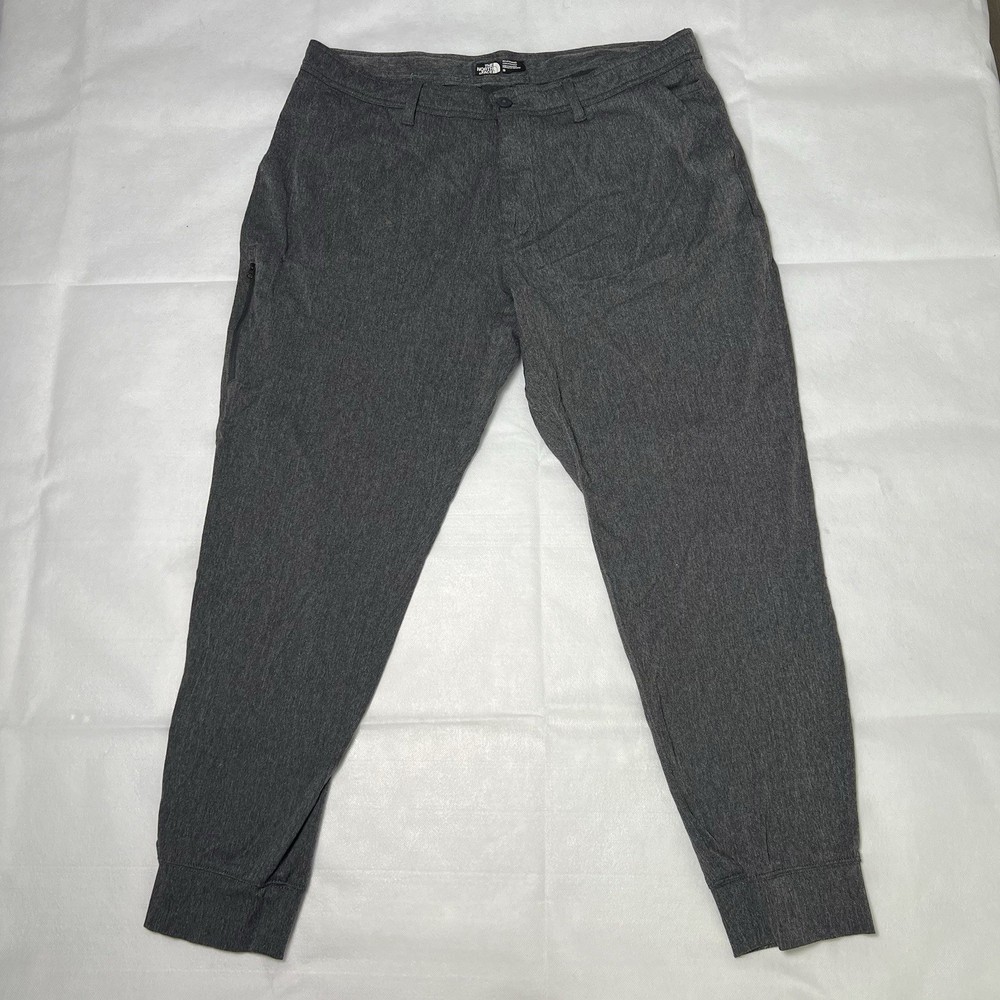 The North Face Joggers Pants Mens Size 38 Gray Trail Nylon Blend Drawstring