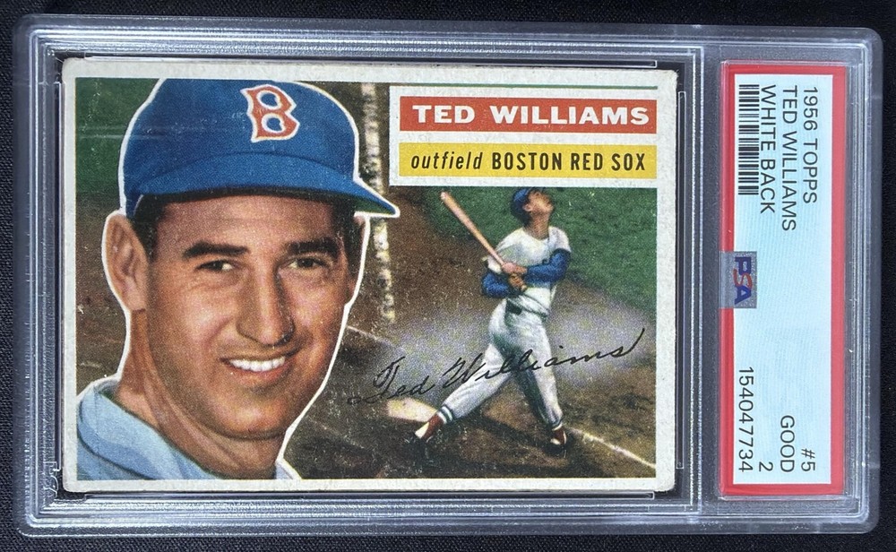 1956 Topps Ted Williams #5a Red Sox PSA 2