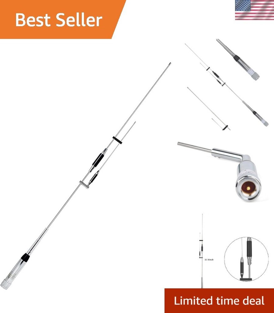 VHF UHF Mult-Band Mobile Radio 2 Meter & 70cm Antenna 37.9 Inch 144/245/430Mh...