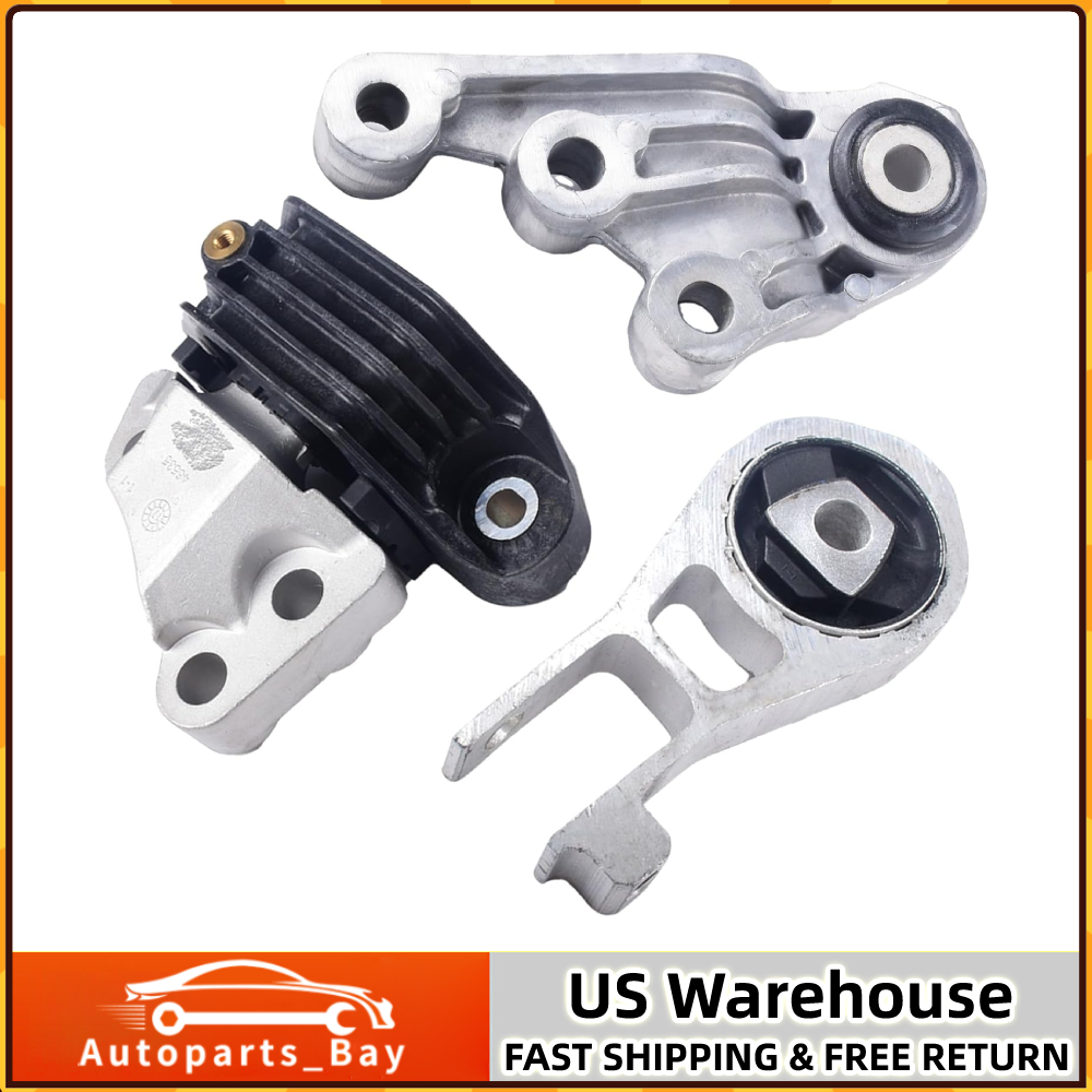 3pcs Engine Motor Transmission Mount Set for 2015-2018 Jeep Renegade 500X 1.4L