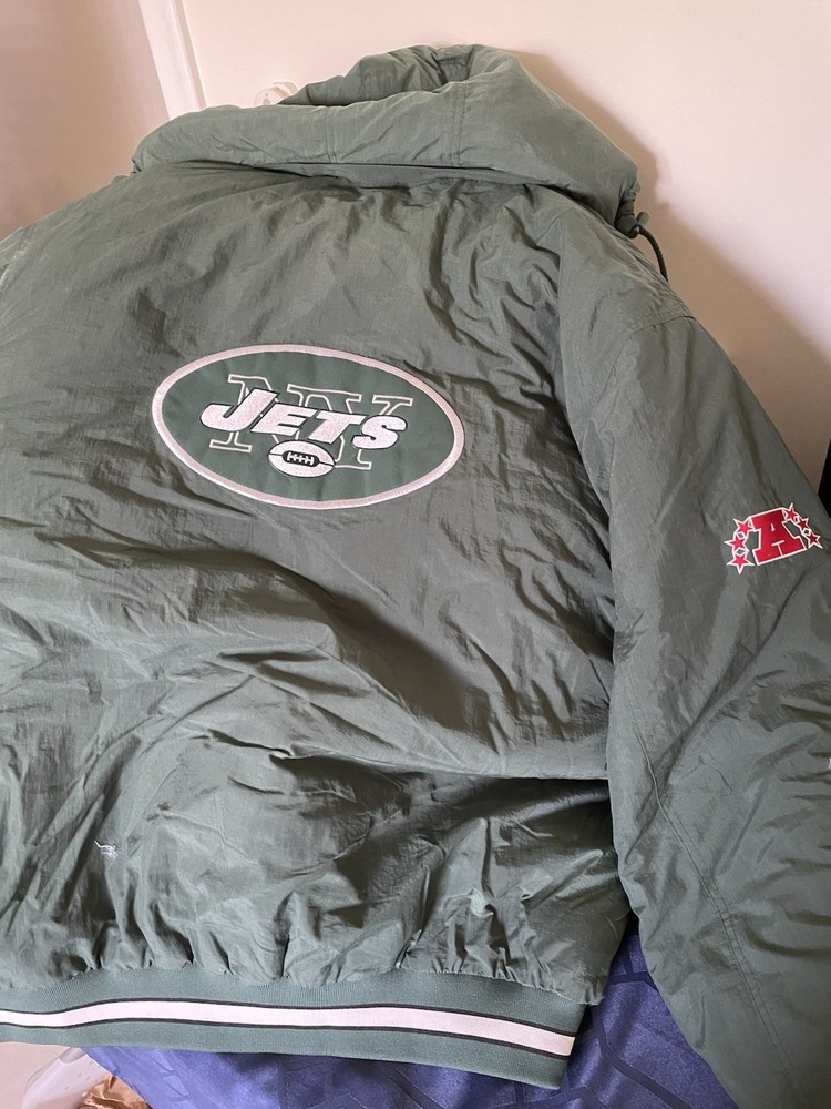 Reebok New York Jets Hooded Zip-Up Coat w/Embroidered Patches 2XL