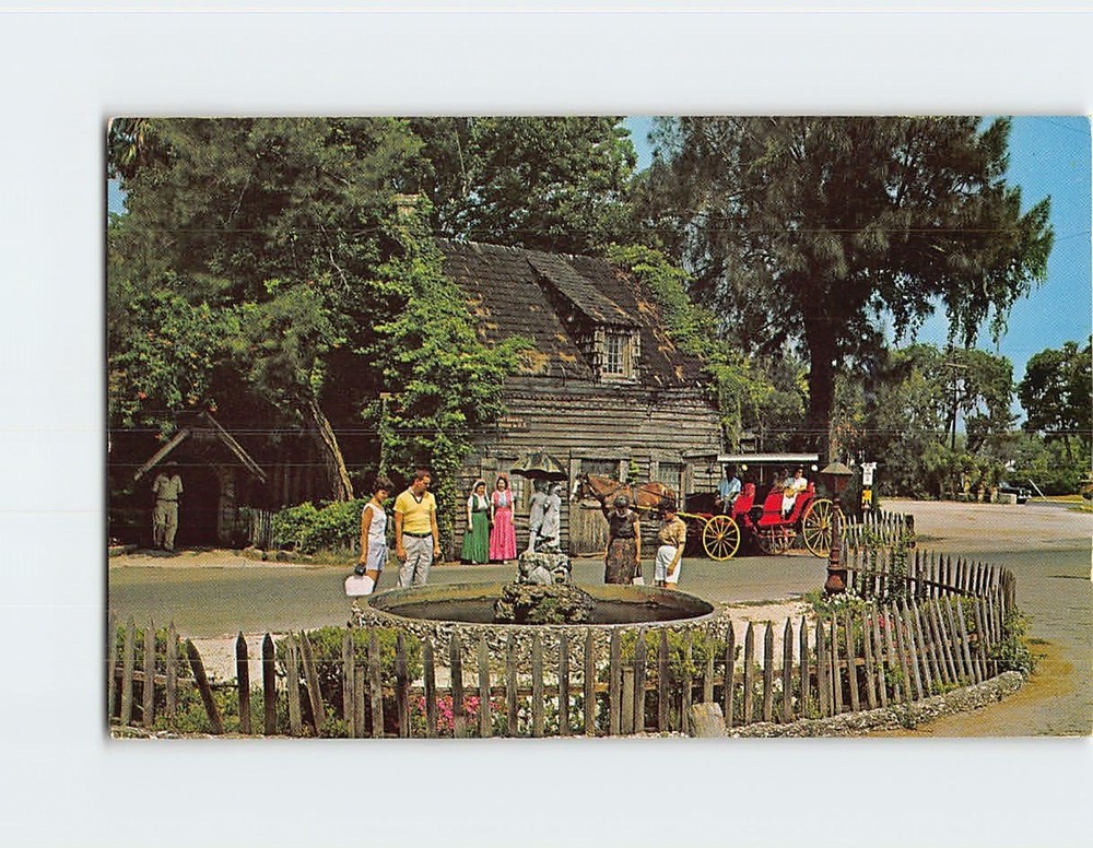 Postcard Oldest Wooden School House St. Augustine Florida USA