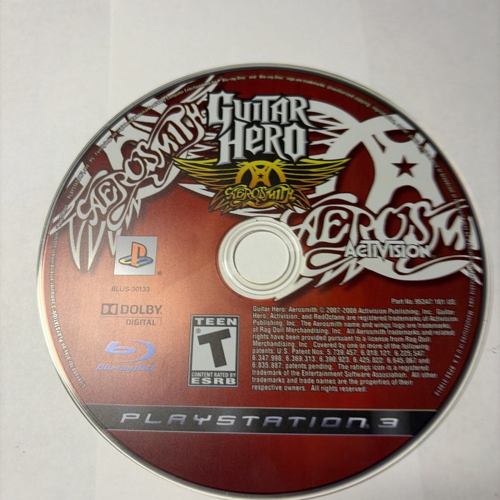 Guitar Hero: Aerosmith (PS3, 2008) Disc Only