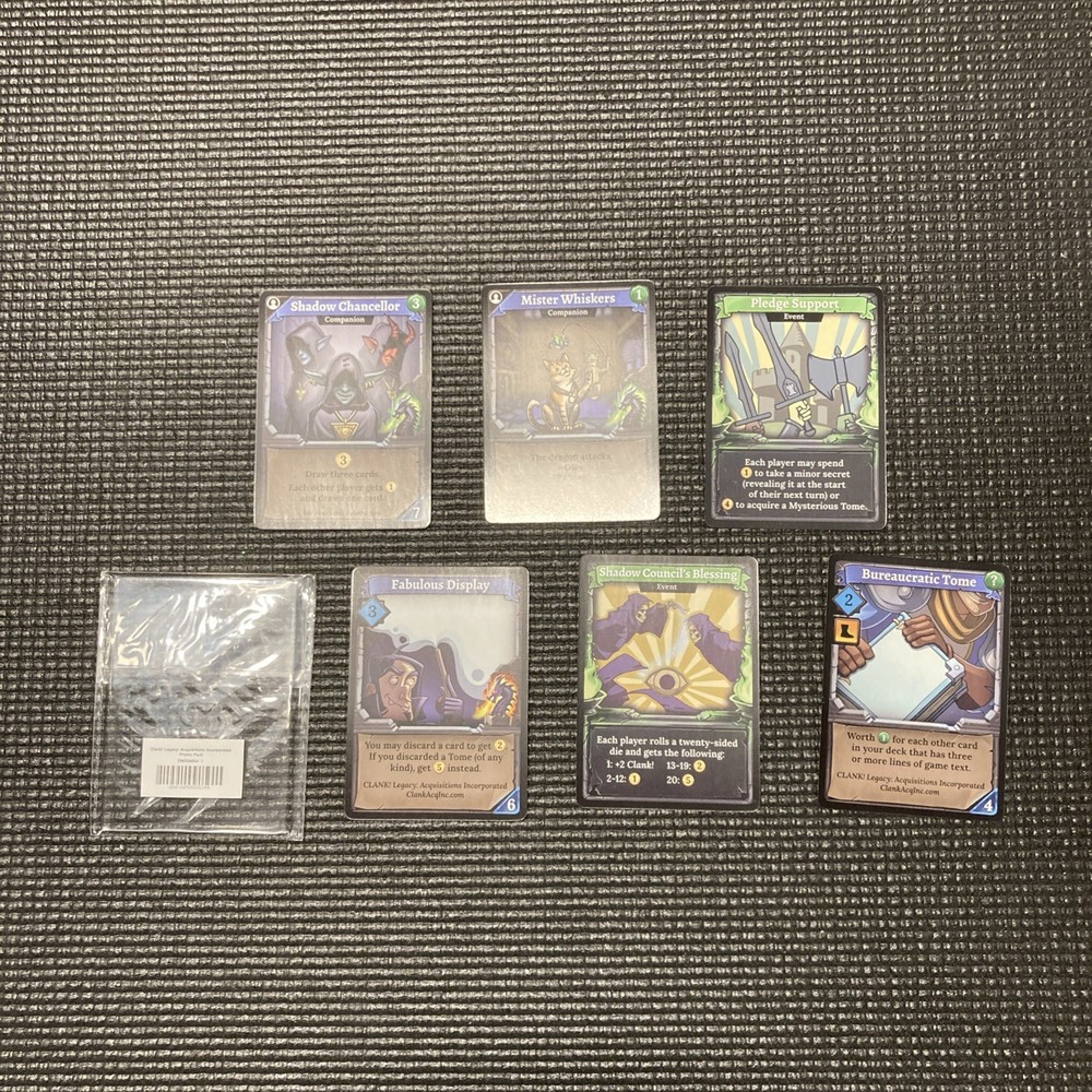 Clank! Legacy Acquisitions Incorporated Kickstarter Promo Pack 2019  6 Cards NEW