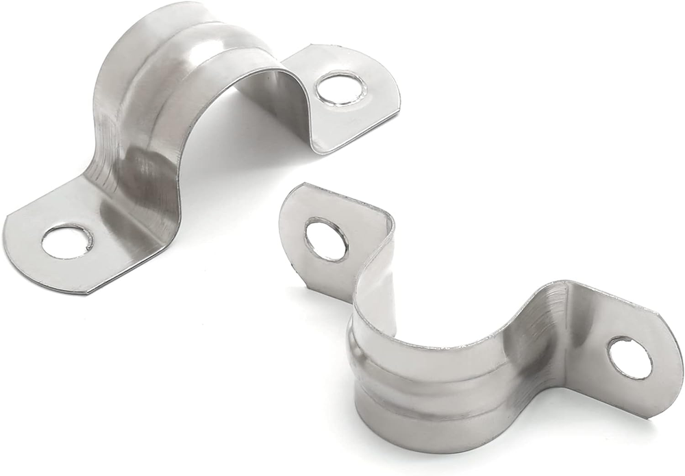 25PCS M20 (3/4 Inch) Conduit Clamps, Stainless Steel Two Hole Strap U Bracket