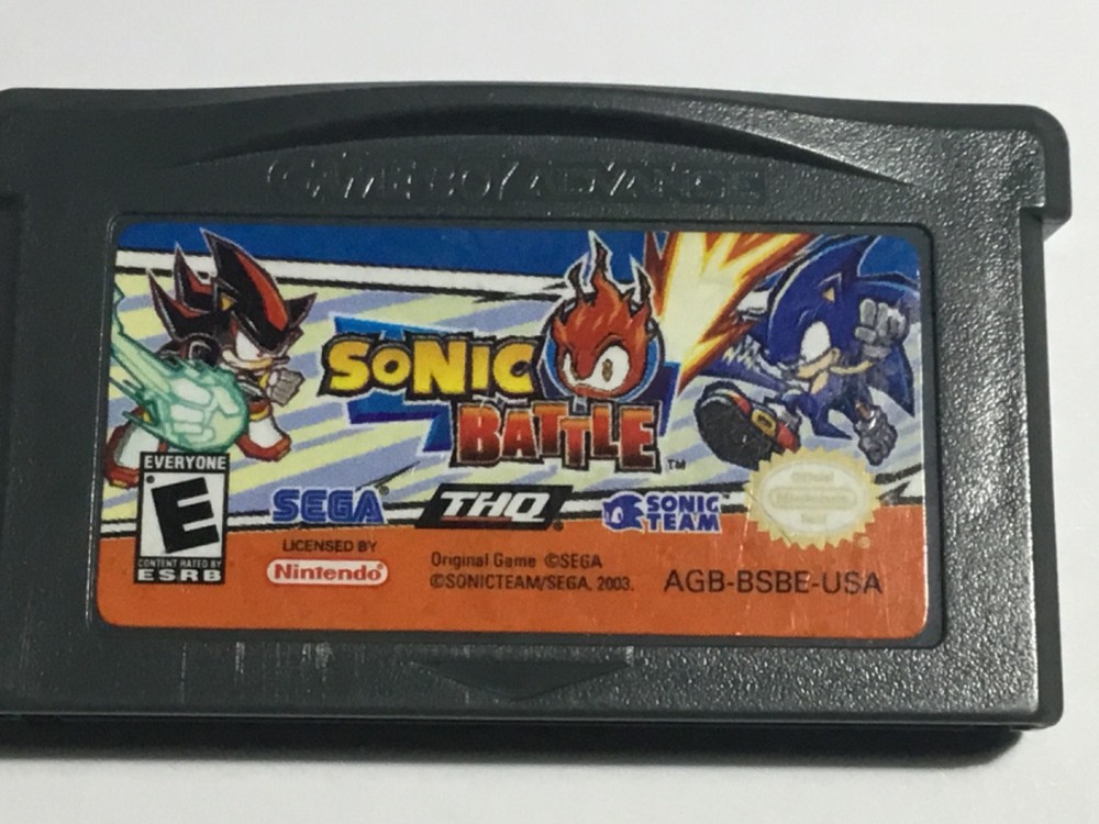 Sonic Battle Nintendo Game Boy Advance GBA Tested Battery Saves Authentic
