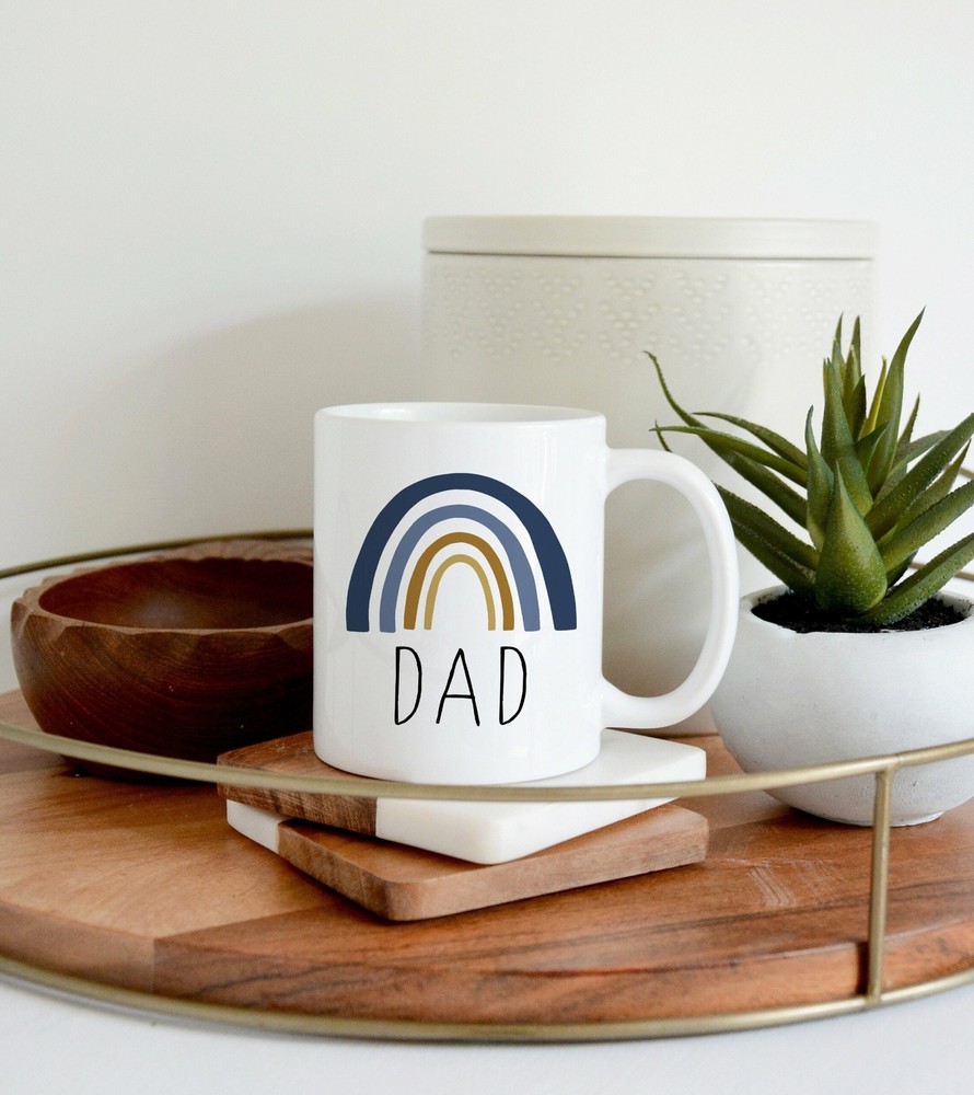 Dad Coffee Mug Rainbow Coffee Mug Baby Shower Gift Pregnancy Gift Father's Day