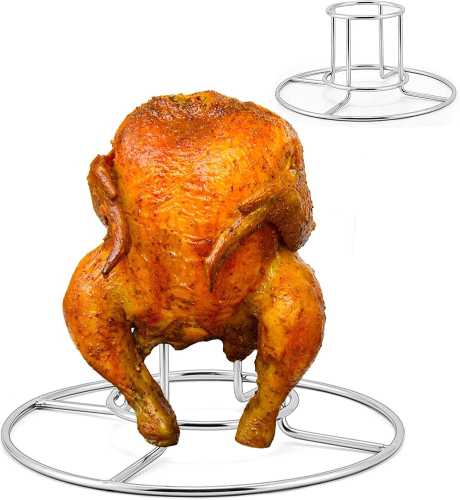 Beer Can Chicken Holder, 2 Pack Stainless Steel Chicken Rack Stand, Beer Butt Ch