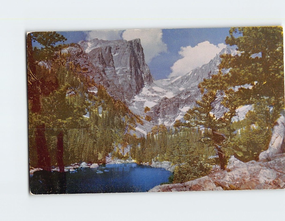 Postcard Dream Lake Hallett Peak Rocky Mountain National Park Colorado USA