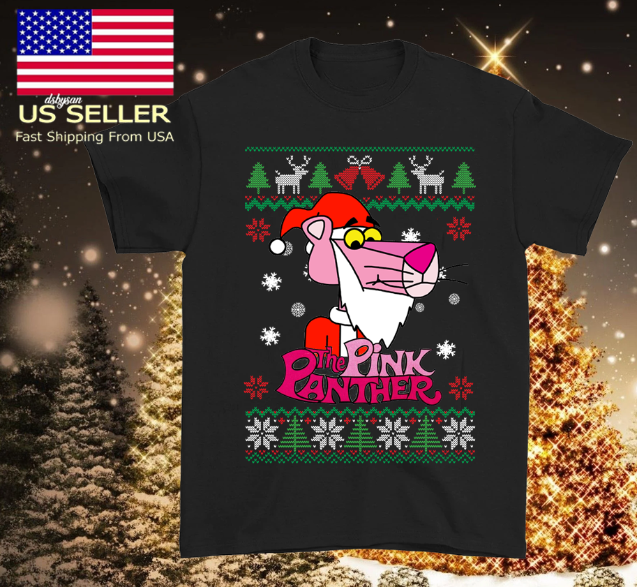 HOT NEW Pink Panther Merry Christmas shirt All sizes 15