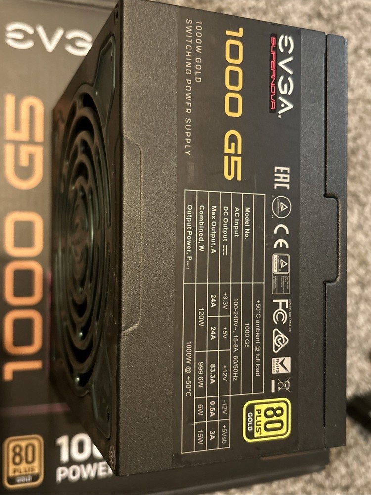 EVGA Supernova 1000 G5 80 Plus Gold 1000w Fully Modular Power Supply w/ Cables