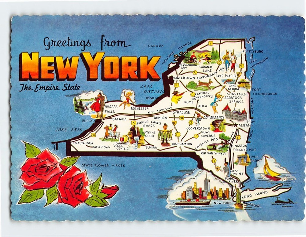 Postcard The Empire State Greetings from New York USA