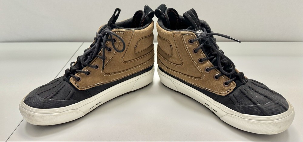 VANS Sk8-Hi MTE-2 Del Pato Waterproof Duck Boots Tan Black Womens Size 8 Men 6.5