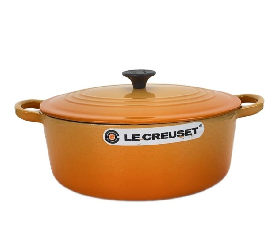 Le Creuset Oval Cocotte 25cm 3.5qt Orange Blossom Casserole Cast Iron
