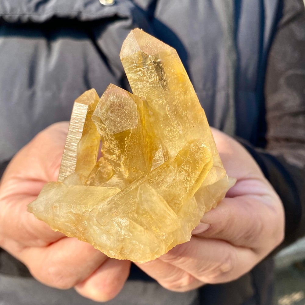 117G Natural Citrine Quartz Cluster Mineral Specimen for Restoration