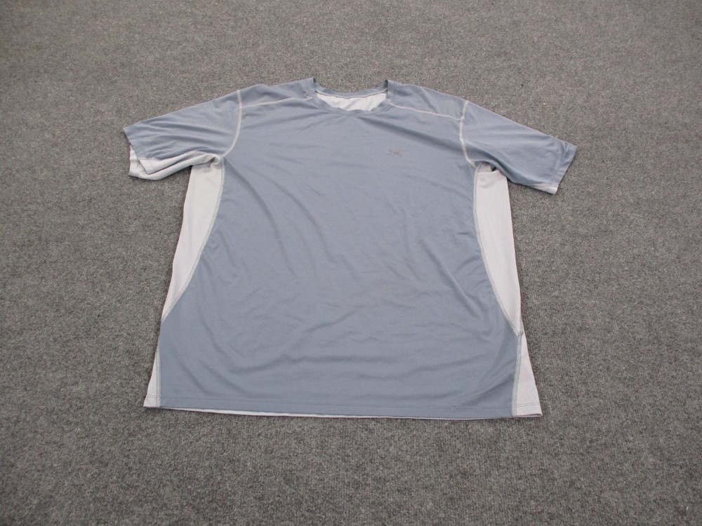 Arcteryx T Shirt Mens XL Blue Performance Crew Active Stretch Sports Casual Run