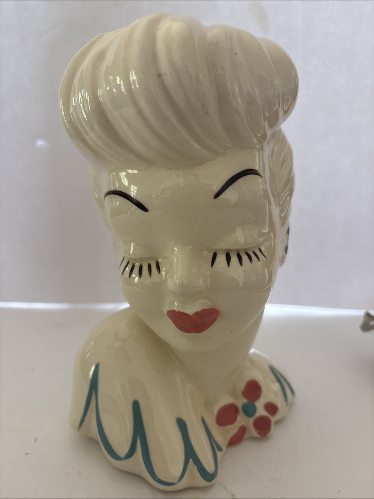 Vintage Lady Head Vase