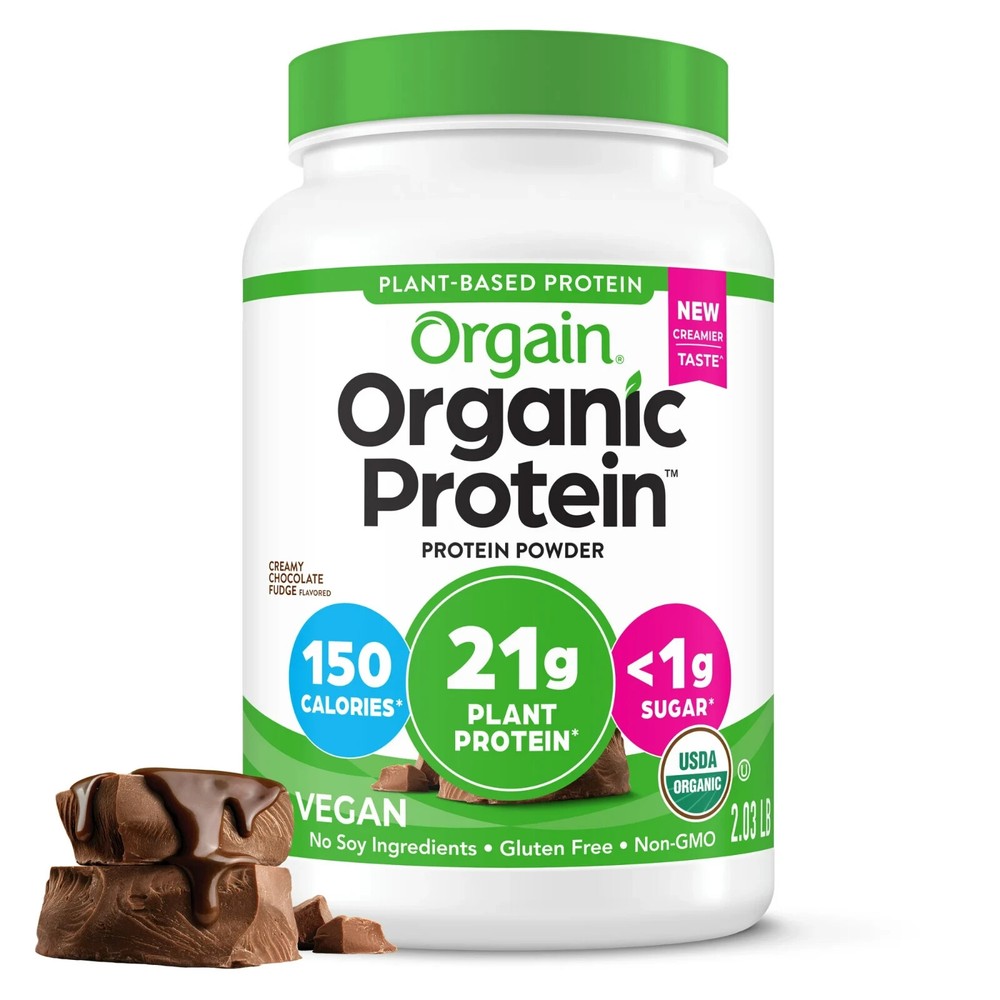 Orgain Organic Plant Based Protein Powder, Creamy Chocolate - 2.03lbs Free Shpg.