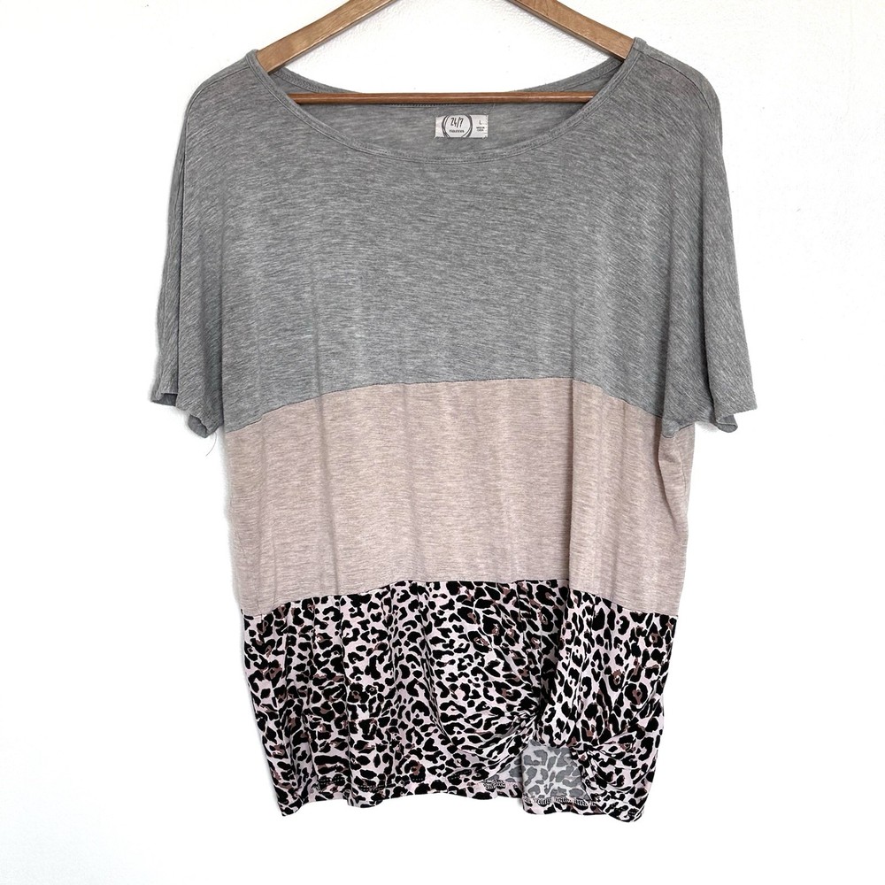 Maurices Shirt Women’s Large Striped Short Sleeve Lightweight Pullover Top