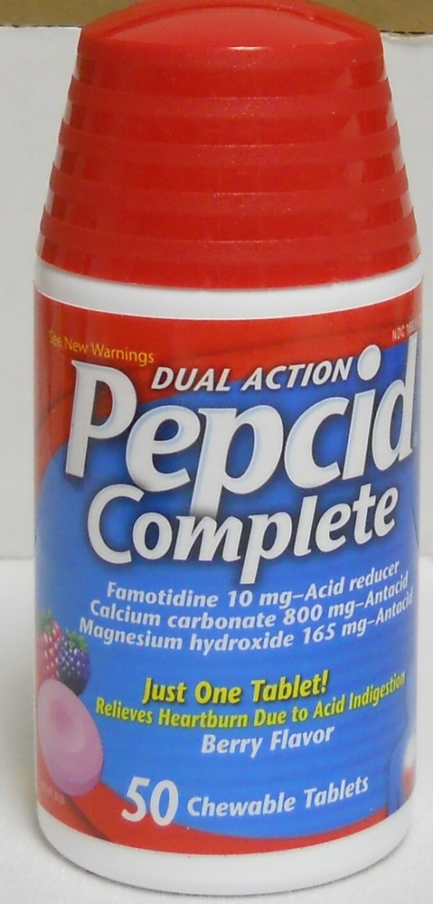 Pepcid Complete Acid Reducer Chewable Tablets Berry Flavor 50 Count-image
