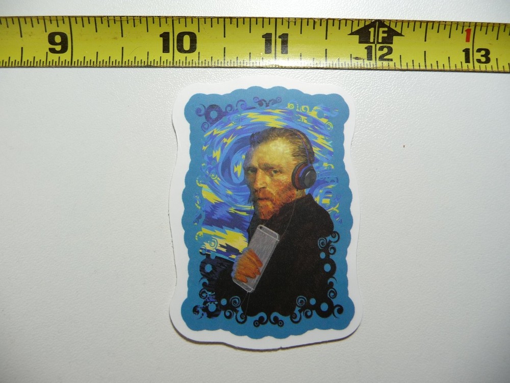 Vincent Van Gogh Music Headphones Decal Sticker Classic Artist Painter Art