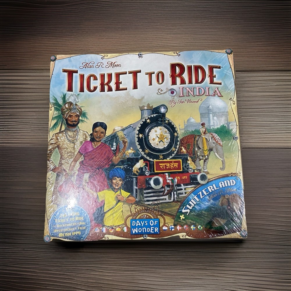 New Ticket to Ride India & Switzerland Map Collection 2 Days of Wonder Read