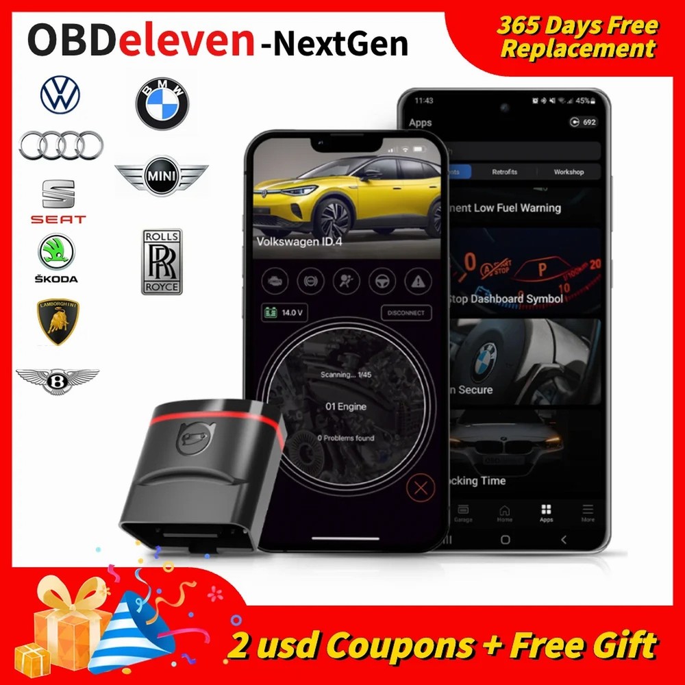 OBD11 Nextgen Device OBD2 Scanner Diagnostic Tool for iOS and Android