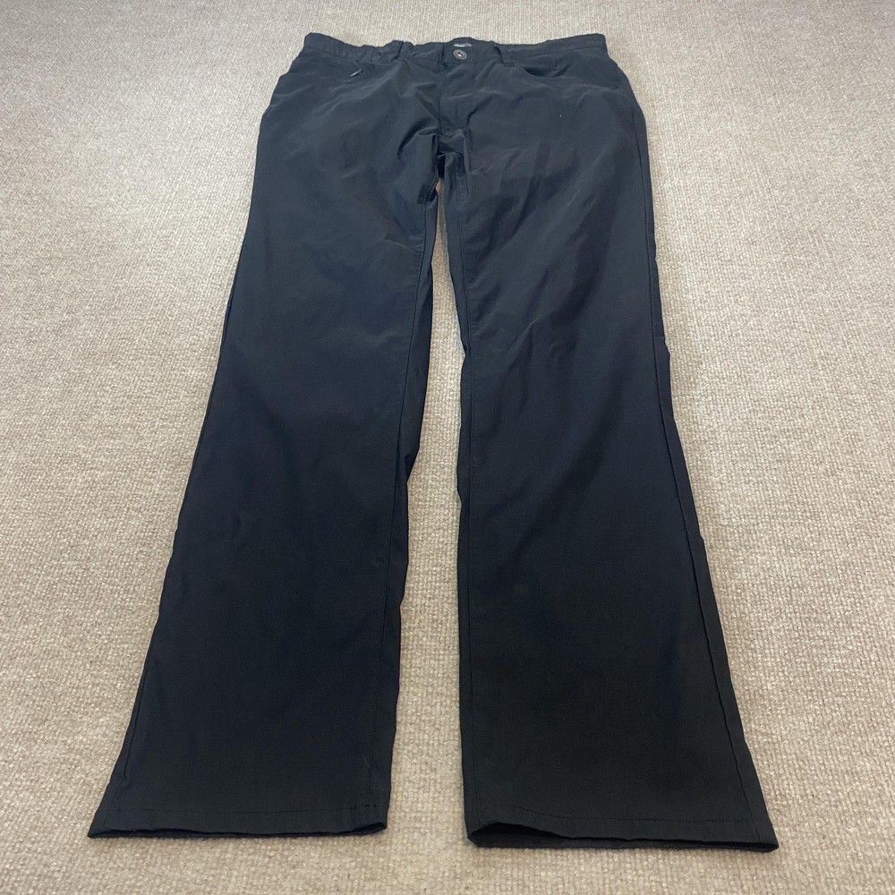 Desert Dunes Chino Pants Mens 32x32 Black Nylon Stretch Lightweight Travel Golf