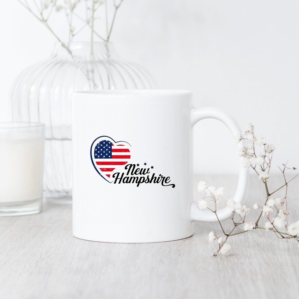 New Hampshire Heart Flag New Hampshire Mug New Hampshire Gift New Hampshire Flag