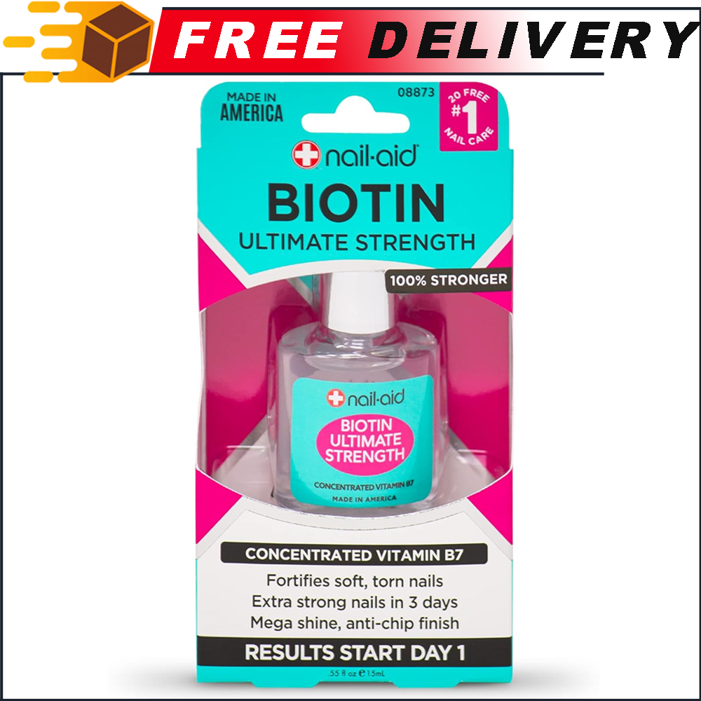 Nail-Aid Biotin Ultimate Strength - Nail Treatment & Strengthener Clear, 0.55oz