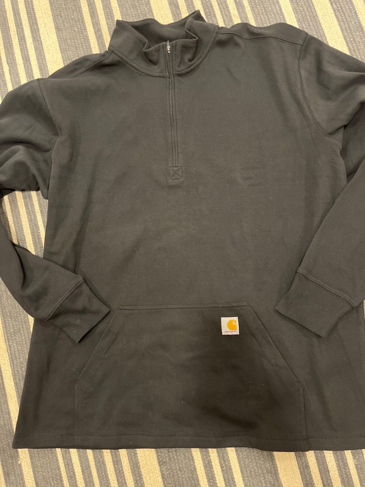 Carhartt Quarter Zip Sweater Men's Size 2XL Black