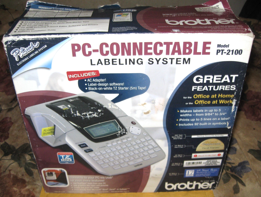 Brother PT-2100 Label Thermal Printer