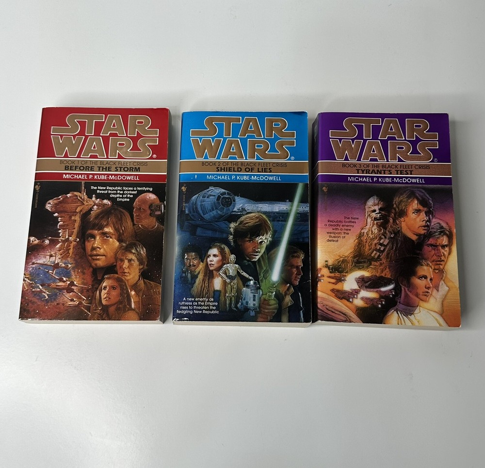 Star Wars novels Black Fleet Crisis 1,2,3 complete Trilogy Michael Kube-McDowell