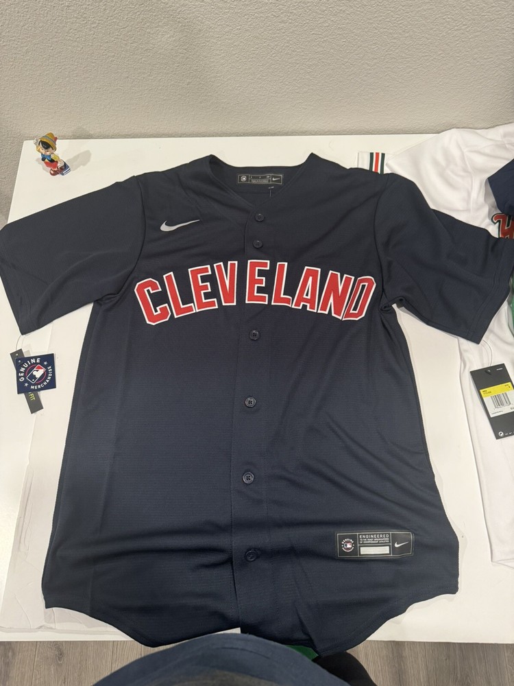 Nike Authentic Cleveland Guardians Baseball Alternate Navy Jersey Men’s Size S