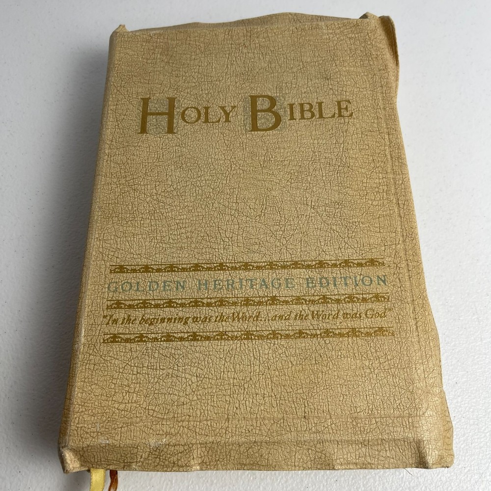 Holy Bible - Golden Heritage Edition - VTG Indexed Red Letter