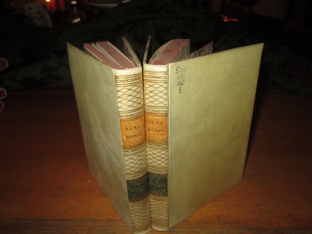 G A Lawrence SANS MERCI 1866 Bernhard Tauchnitz RARE 'paper vellum' binding