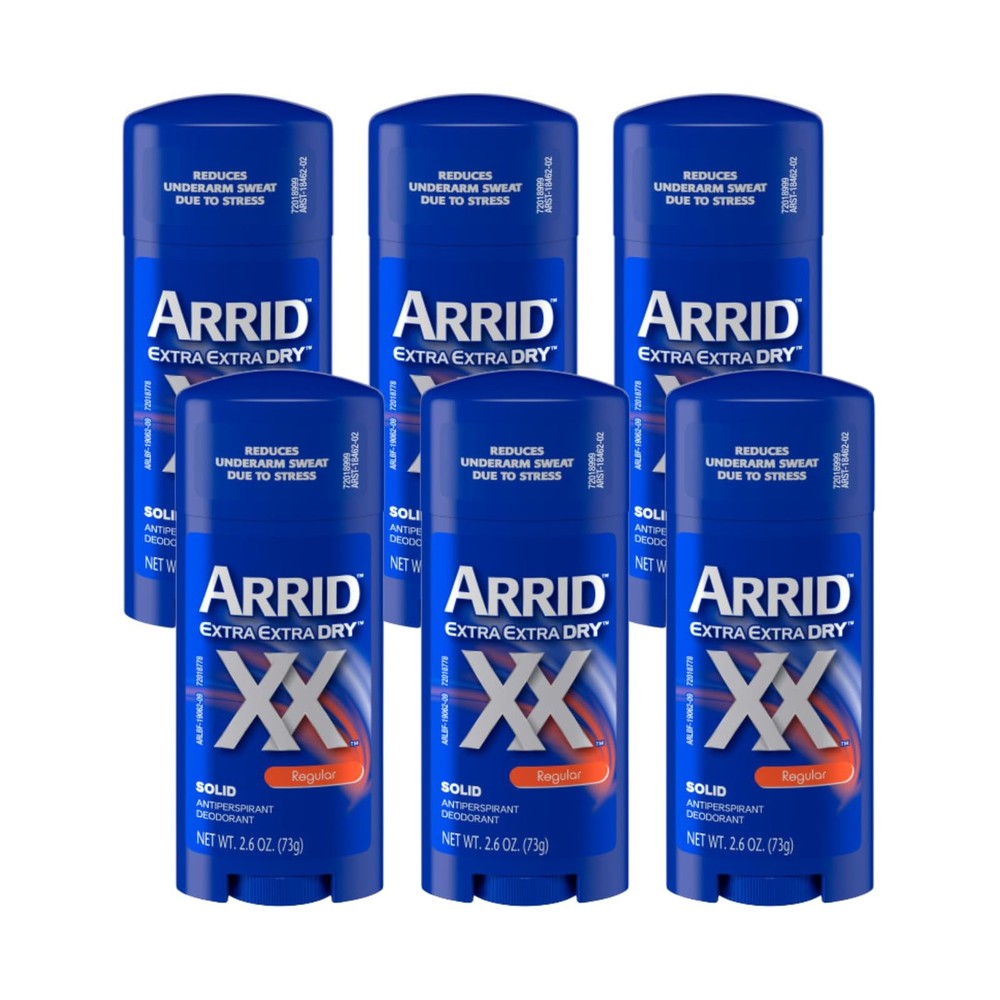 Arrid XX Extra Dry Solid Antiperspirant 2.6 Ounce (Pack of 6)