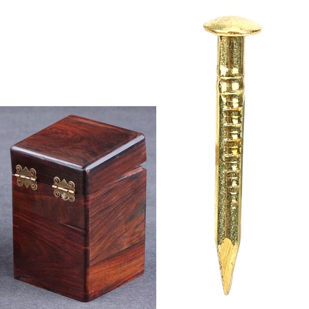 100Pcs Round Head Nail Brass Furniture Hinge Hardware Accessories 15mm