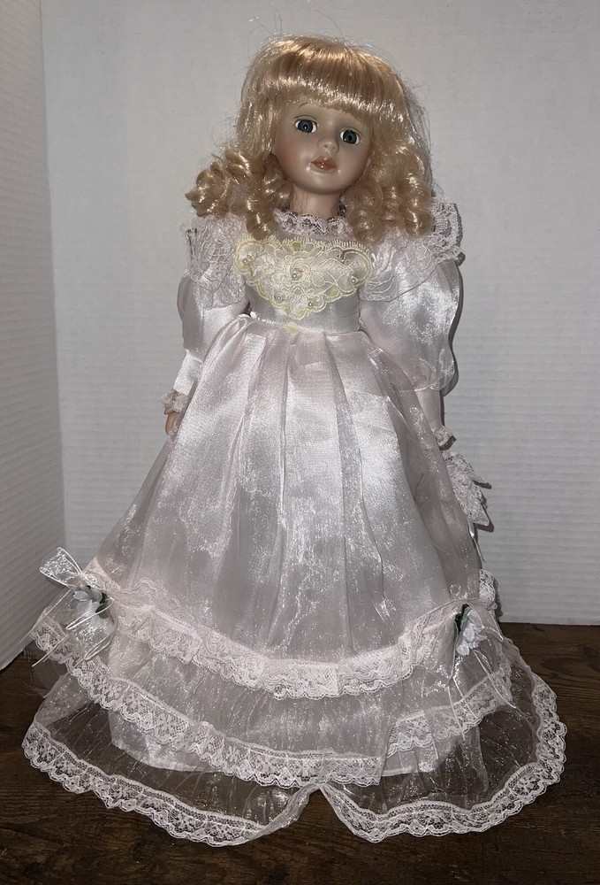 Vintage Cloth and Porcelain Doll 16