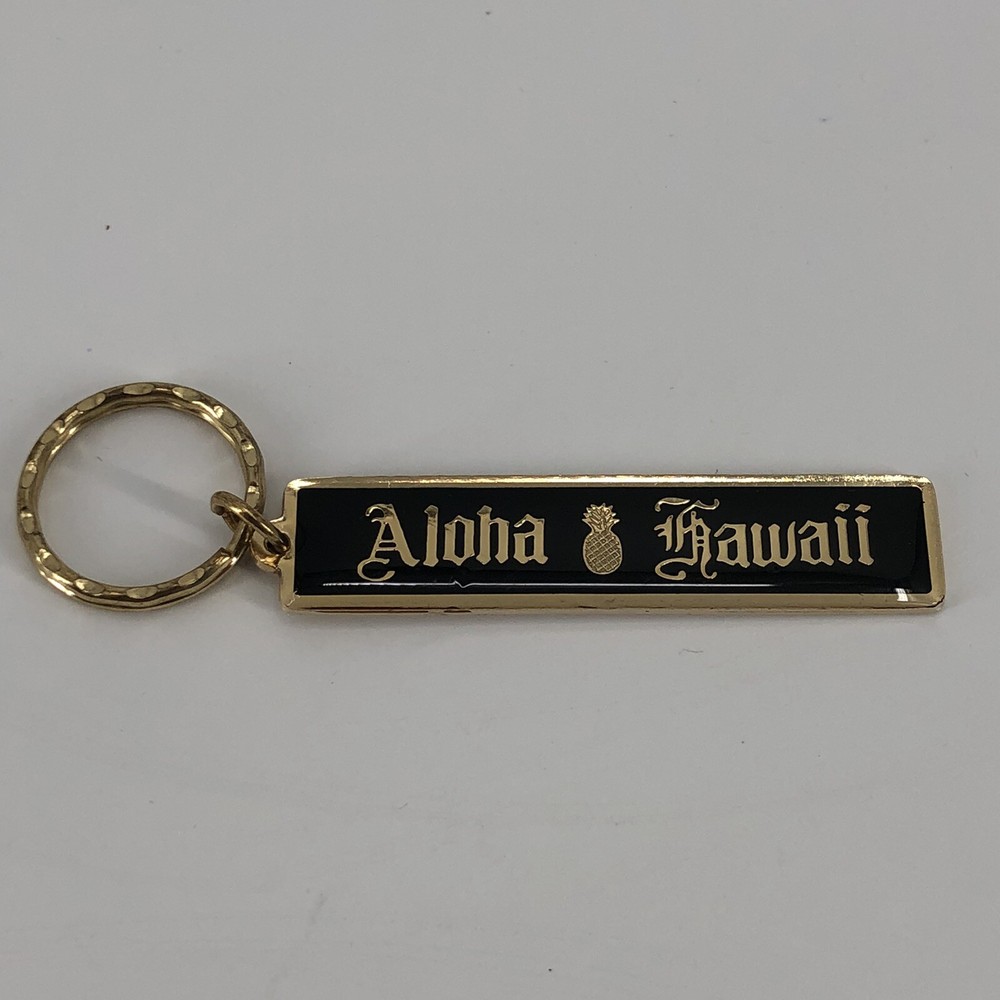 Aloha Hawaii Souvenir Metal Keychain - Engraved Patrick Pekelika