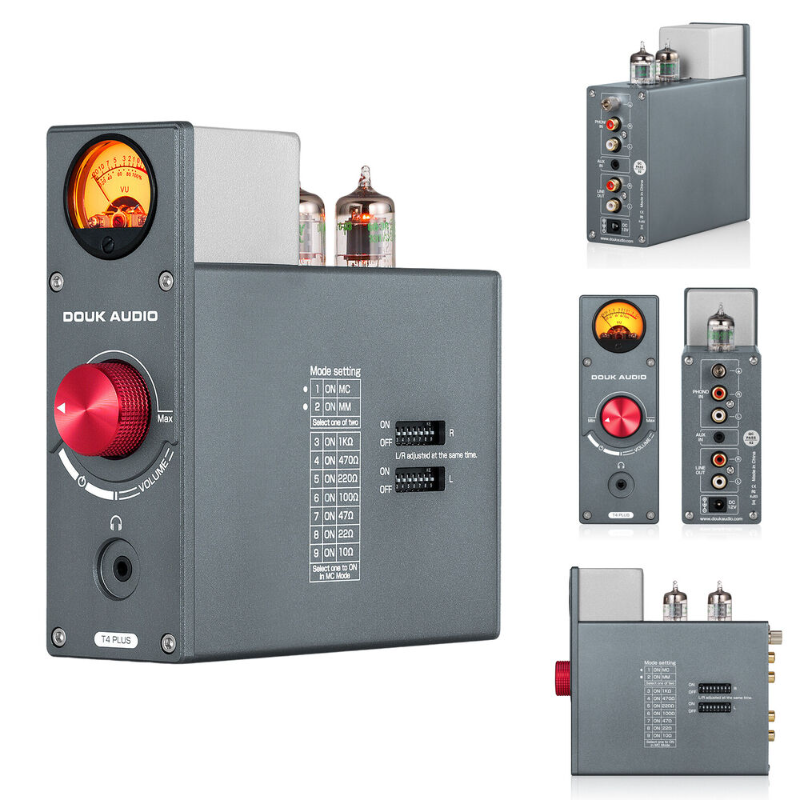 HiFi Turntable Phono Stage Preamp w/GE5654 Tube Audio Preamplifier Headphone