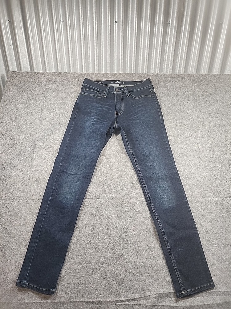 Hollister Epic Flex Men Size 28X30 Dark Blue Jeans Skinny Tapered