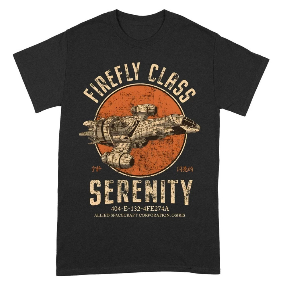 HOT!! Serenity Firefly Class Black T-Shirt