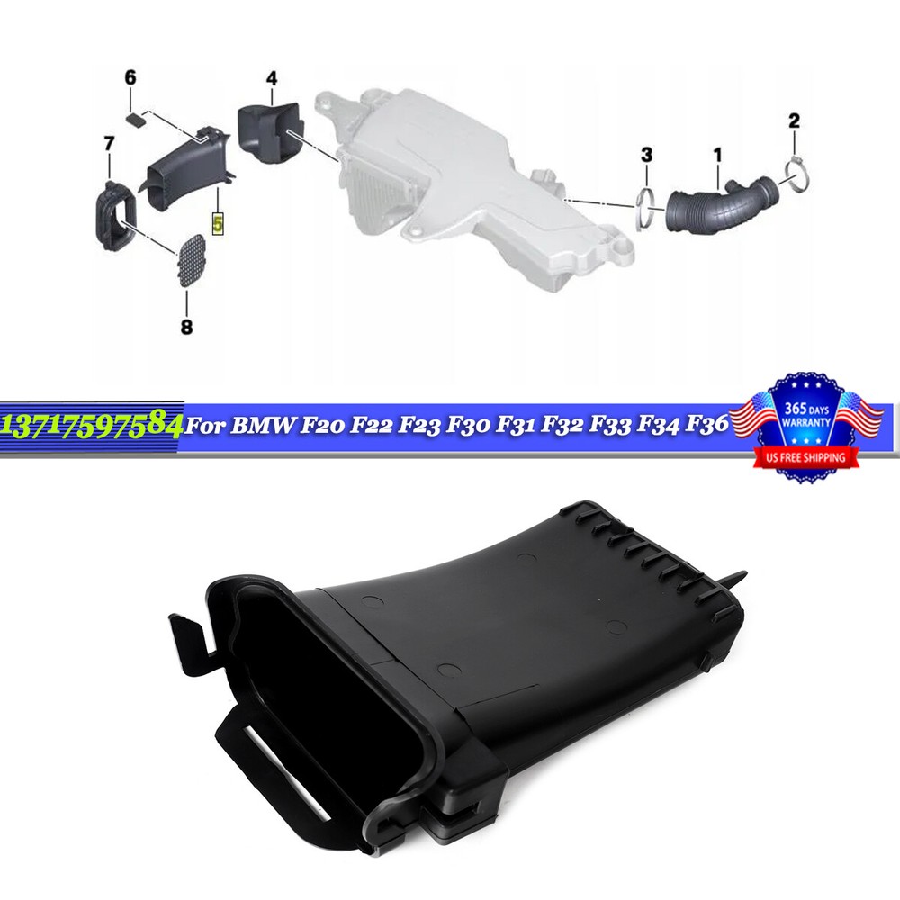 Air Intake Duct Guide Hose 13717597584 For F20 F22 F23 F30 F31 F32 F33 F34 F36
