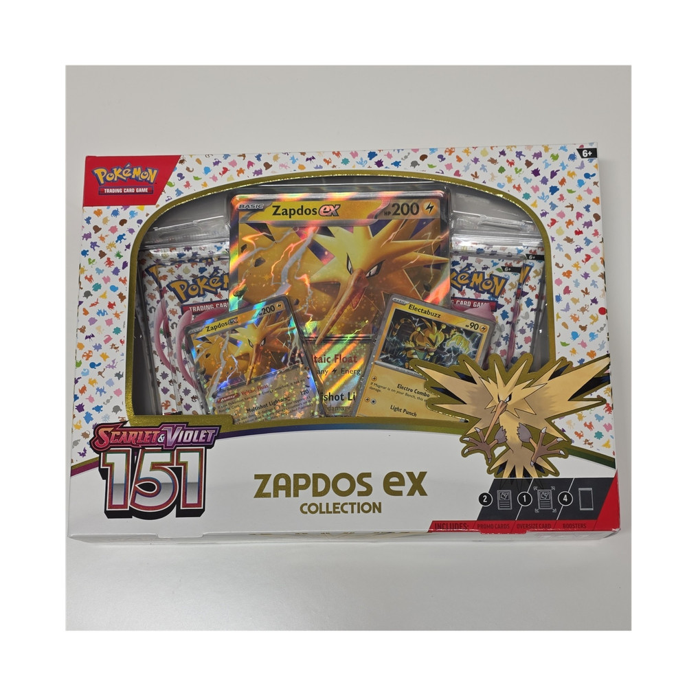 Pokémon TCG Scarlet & Violet 151 Zapdos ex Collection Box Promo 3 Cards 2023