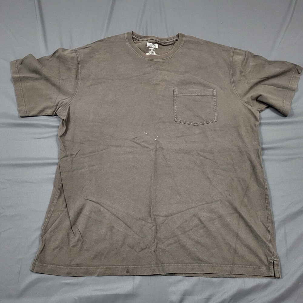 Duluth Trading Co Shirt Mens XL Short Sleeve Pocket Knit Pullover Gray *