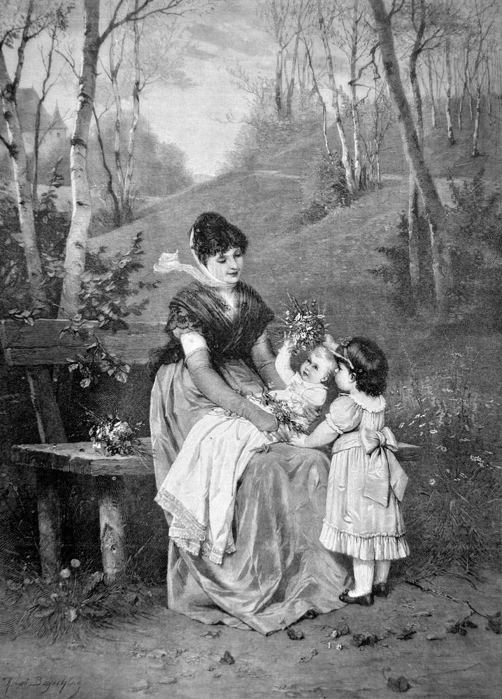 B&W Nature motherly Decorative Poster.Home room interior Art Design.3873