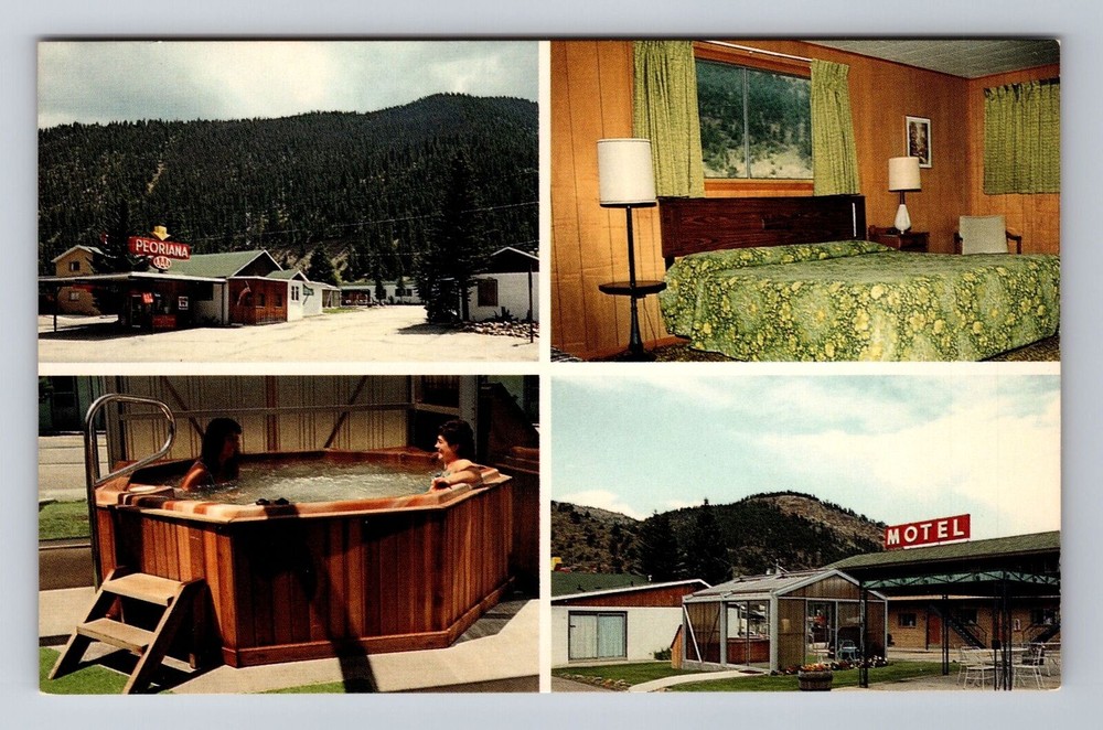 Idaho Springs CO-Colorado, Peoriana Motel, Advertising Souvenir Vintage Postcard