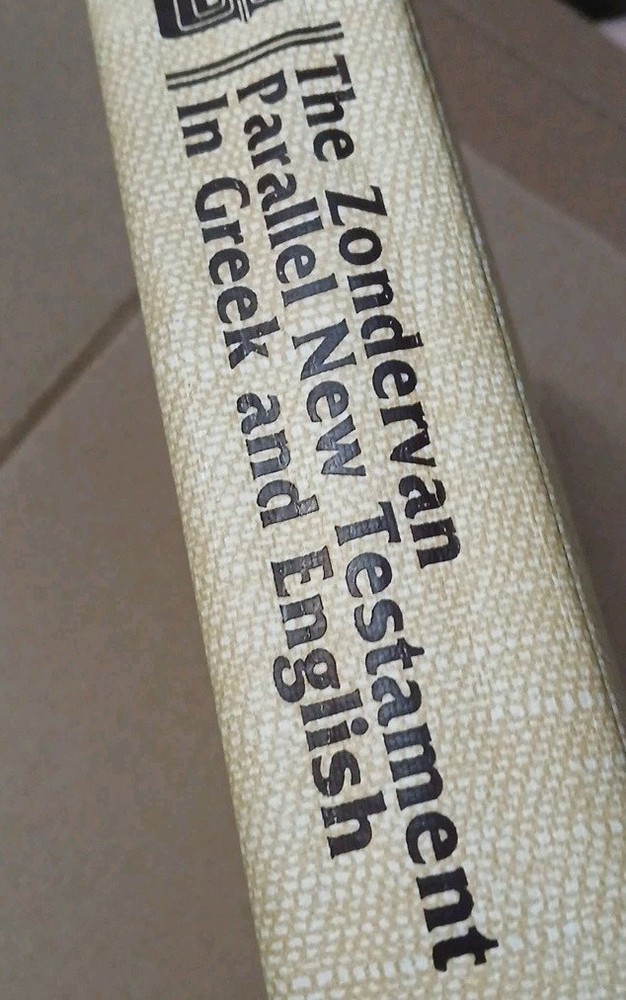 The Zondervan Parallel New Testament in Greek and English Hardcover Very Good